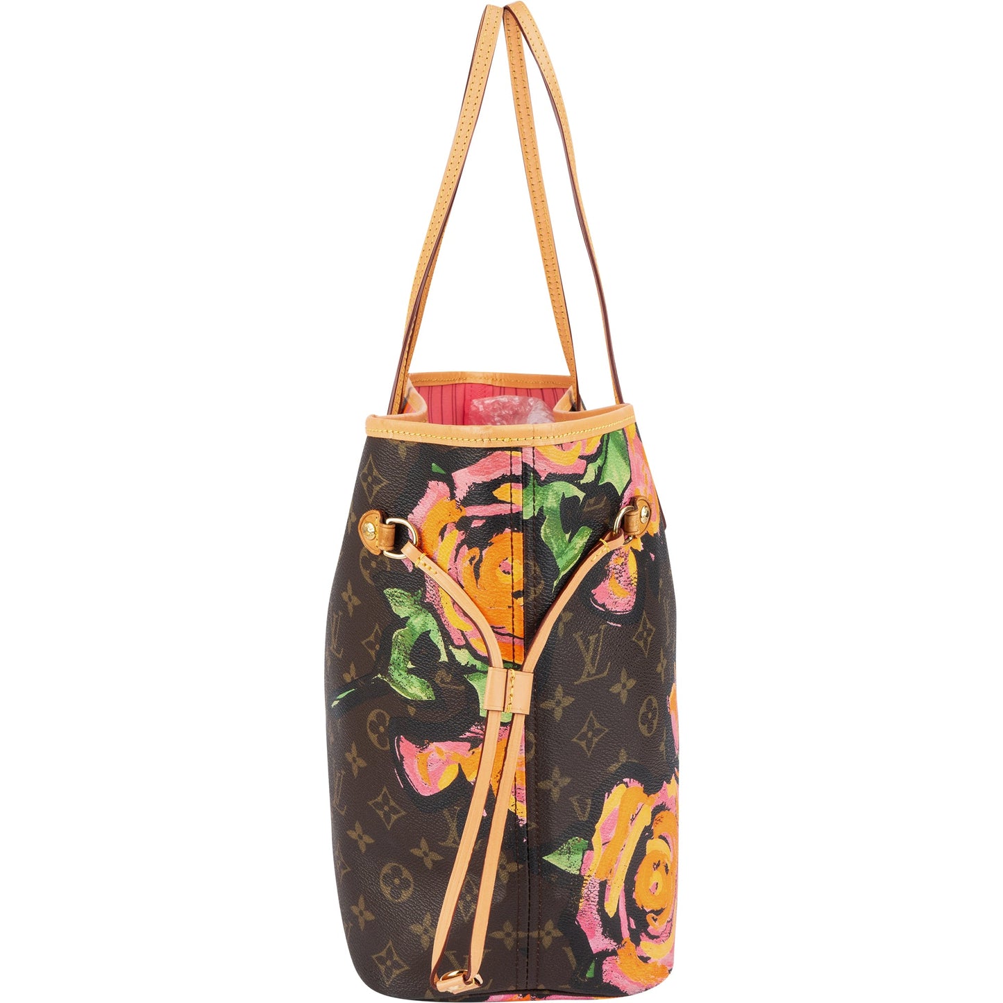Louis Vuitton Canvas Monogram Limited Roses Neverfull MM Shoulder Bag