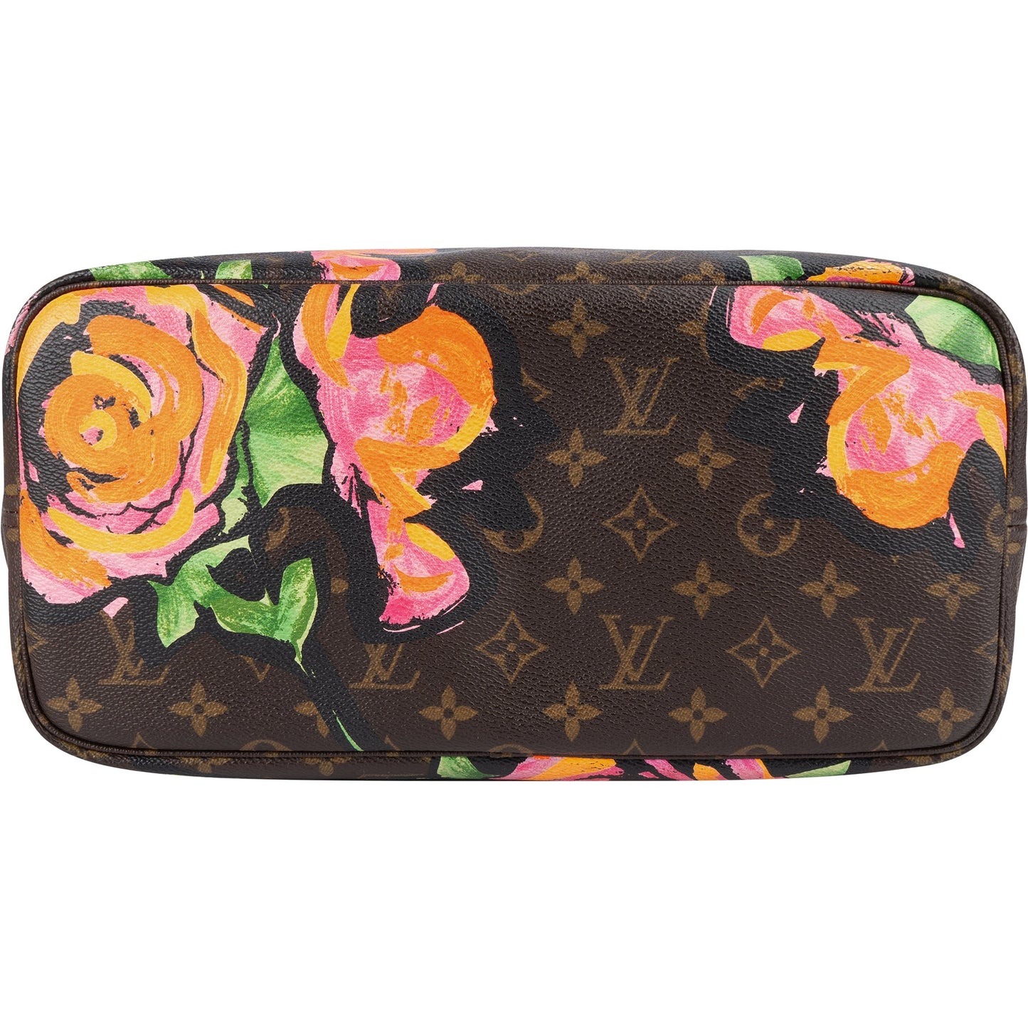 Louis Vuitton Canvas Monogram Limited Roses Neverfull MM Shoulder Bag