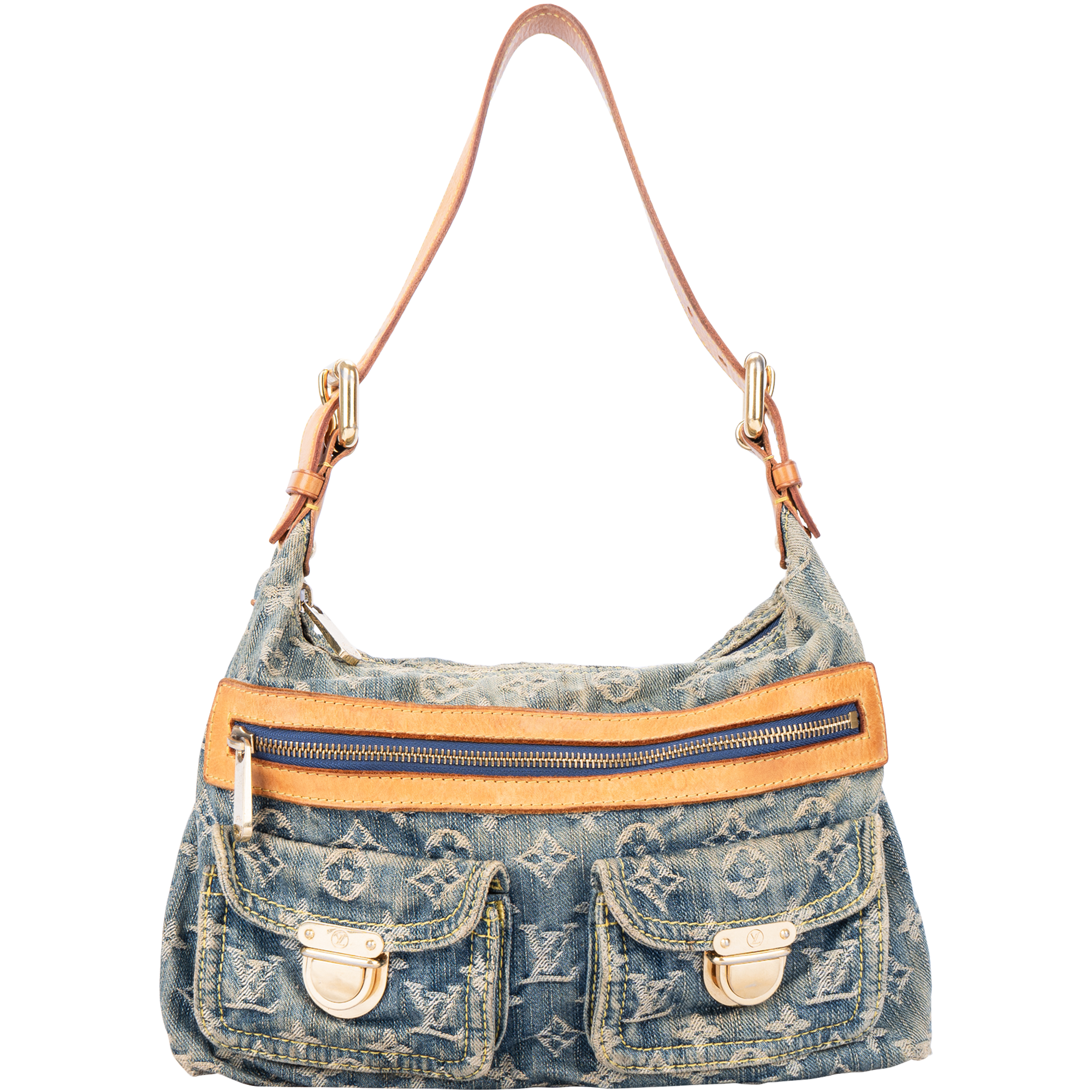 Louis Vuitton Denim Monogram Baggy PM Shoulder Bag