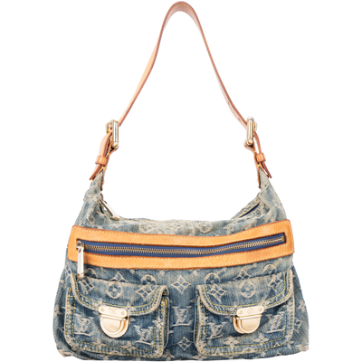 Louis Vuitton Denim Monogram Baggy PM Shoulder Bag
