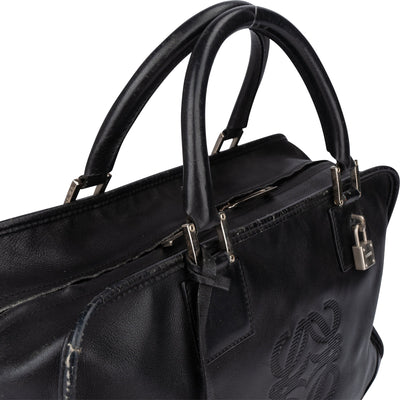 Loewe Black Leather Amazona Handbag