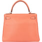 Hermès Taurillon Clemence Crevette Kelly 28 Retourne Handbag