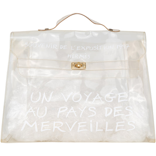 Hermes Transparent Vinyl 1997 Kelly Handbag