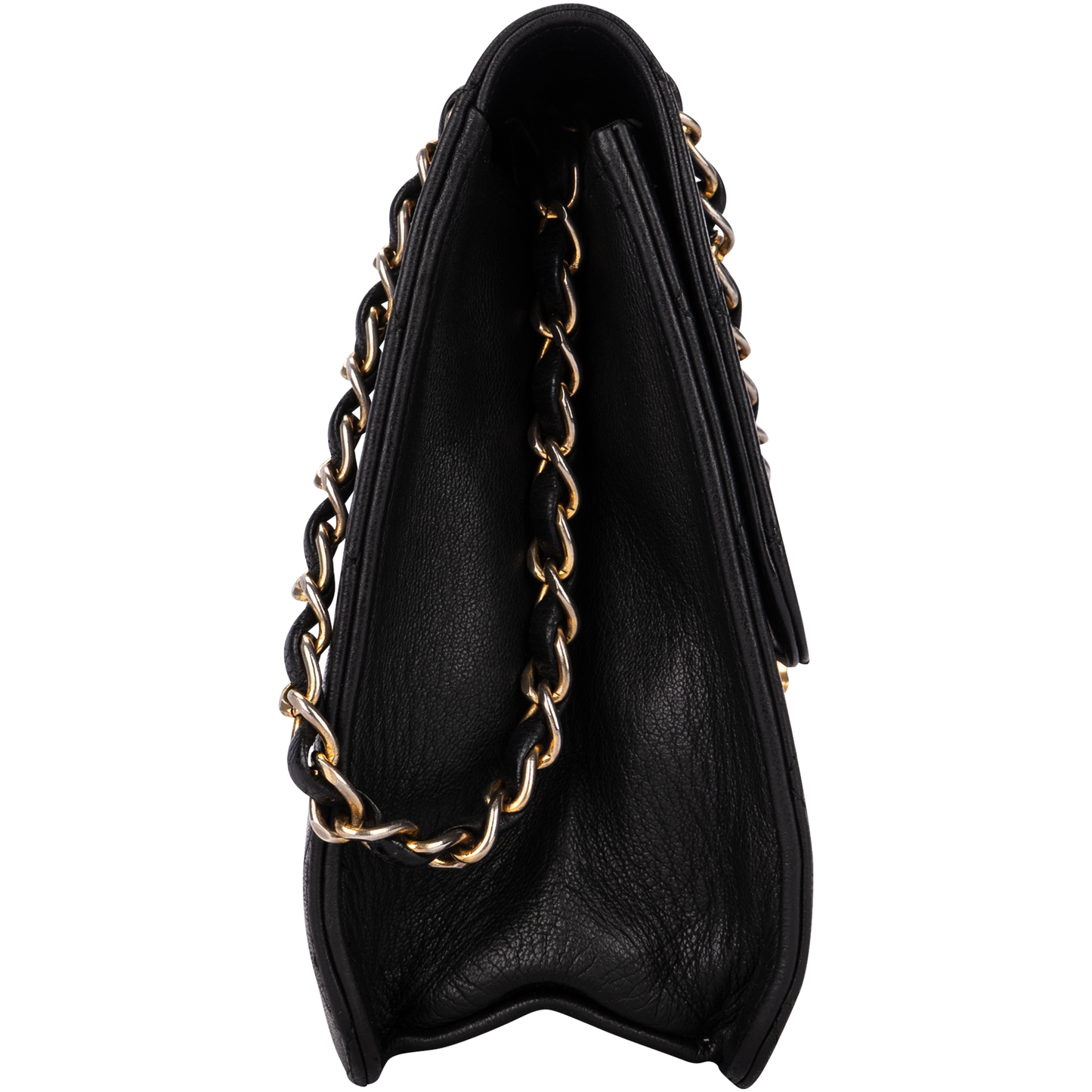 Chanel Quilted Lambskin 24K Gold Single Flap Shoulder Bag