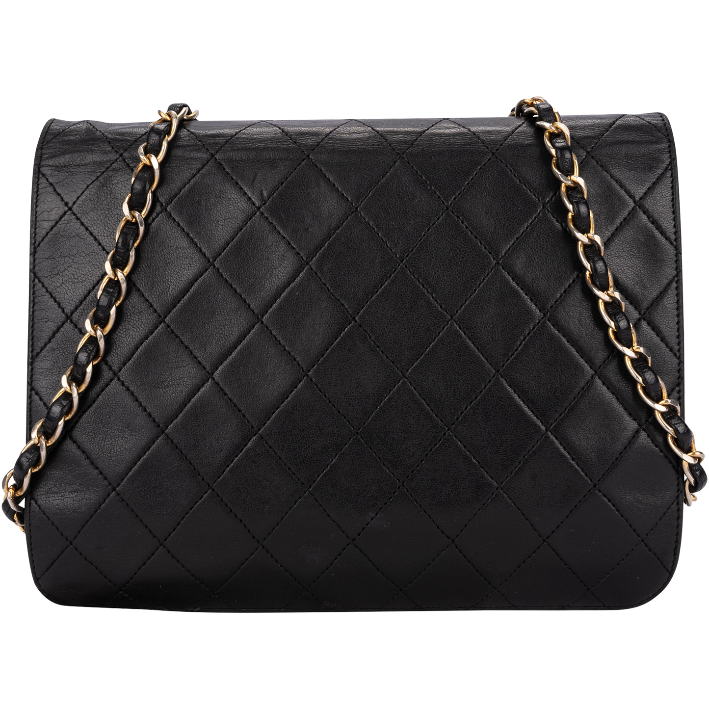 Chanel Quilted Lambskin 24K Gold Single Flap Shoulder Bag