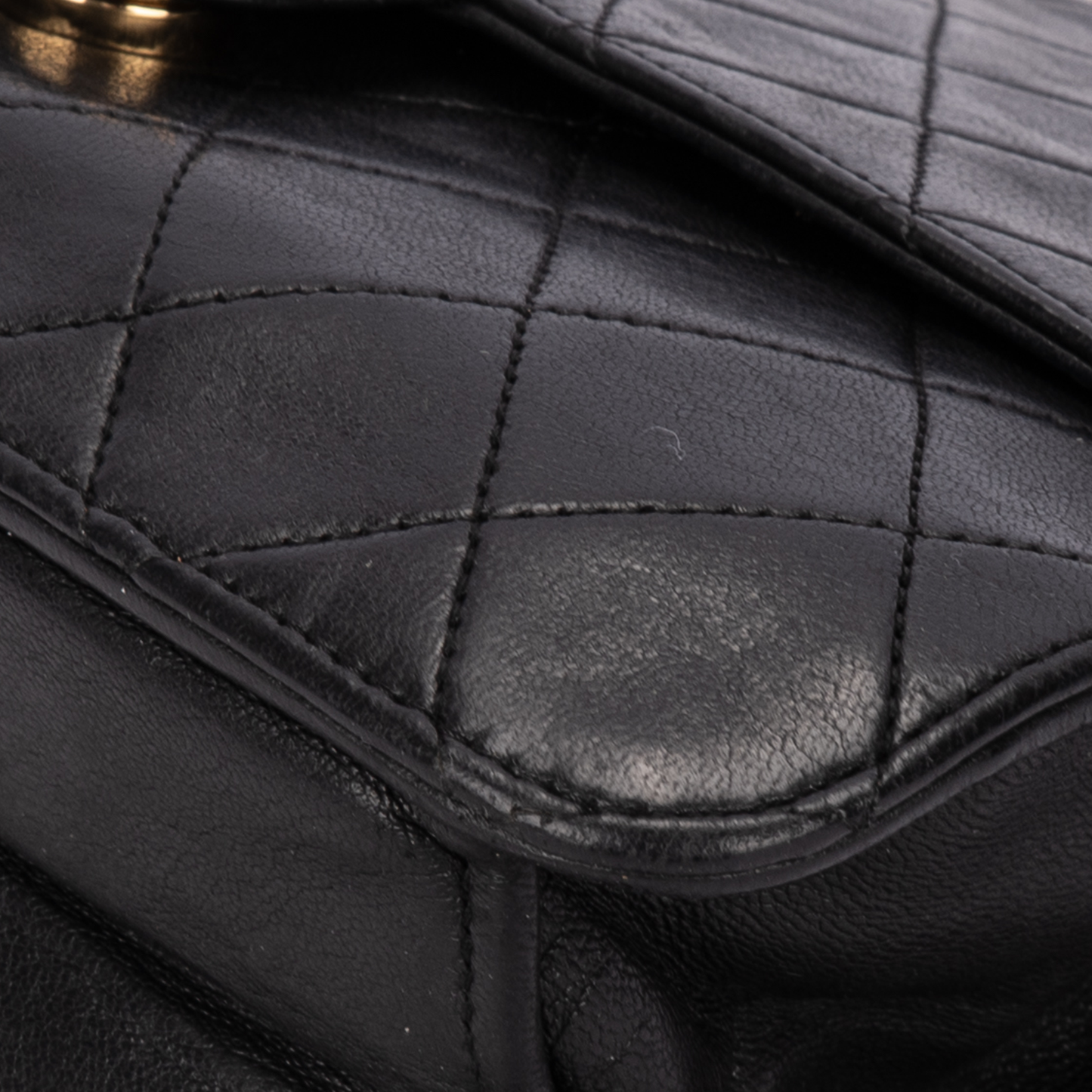 Chanel Quilted Lambskin 24K Gold Single Flap Shoulder Bag