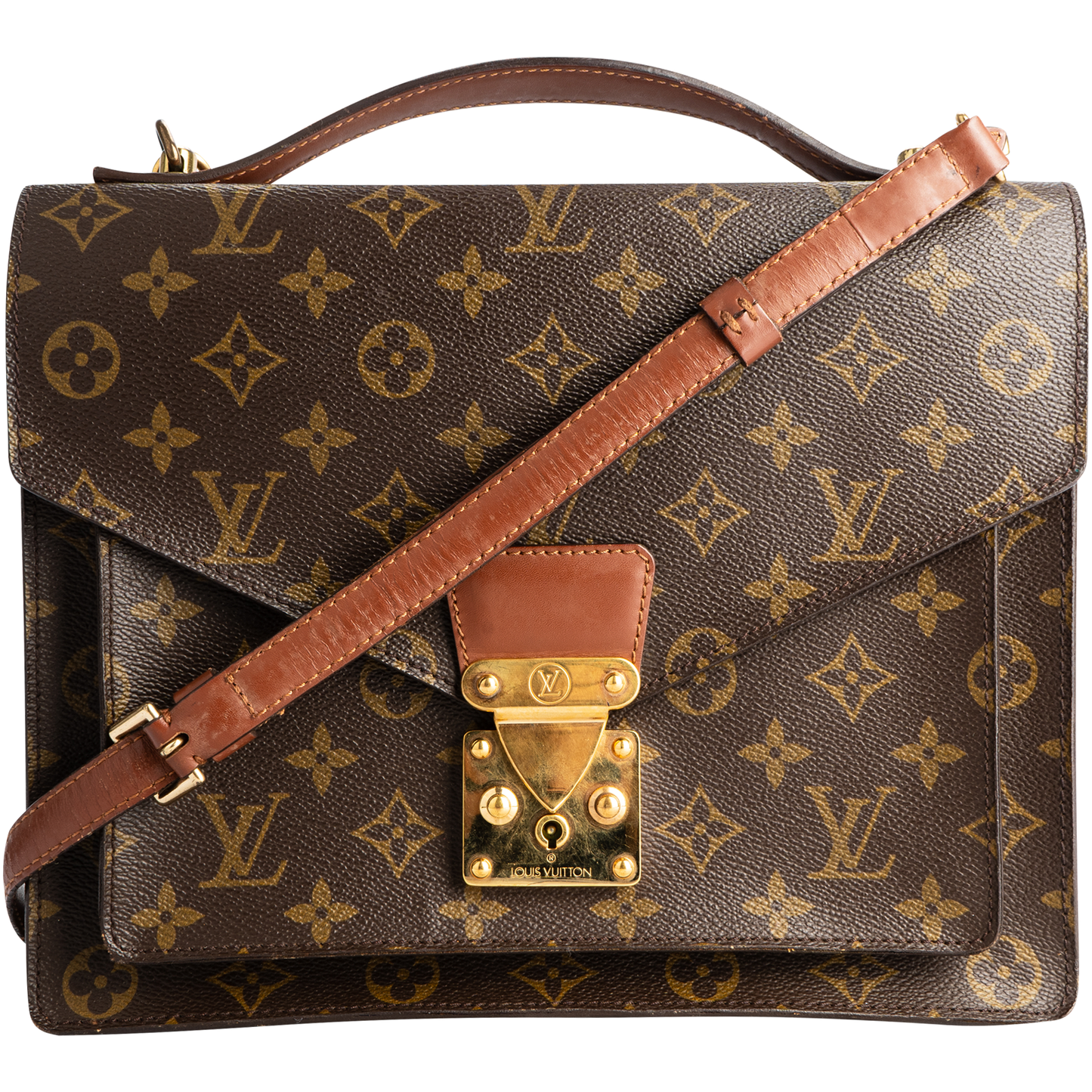 Louis Vuitton Canvas Monogram Monceau Handbag