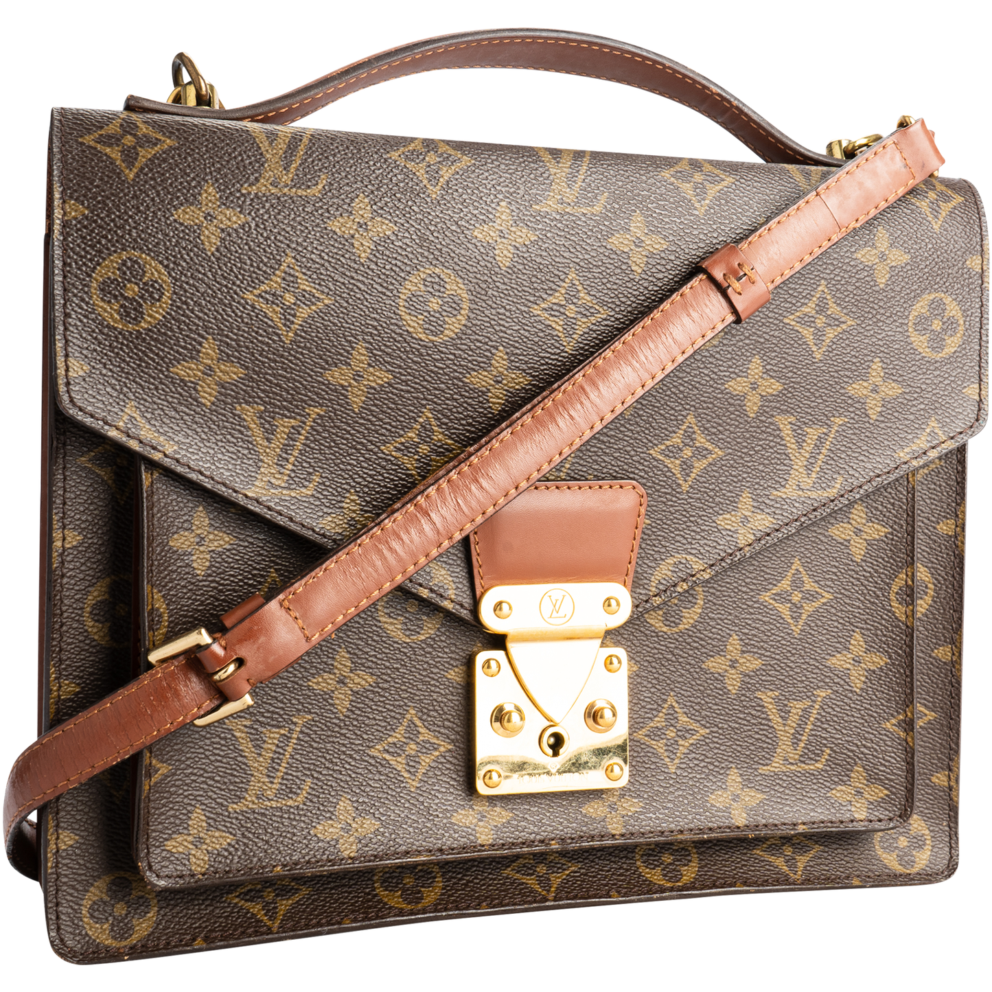 Louis Vuitton Canvas Monogram Monceau Handbag