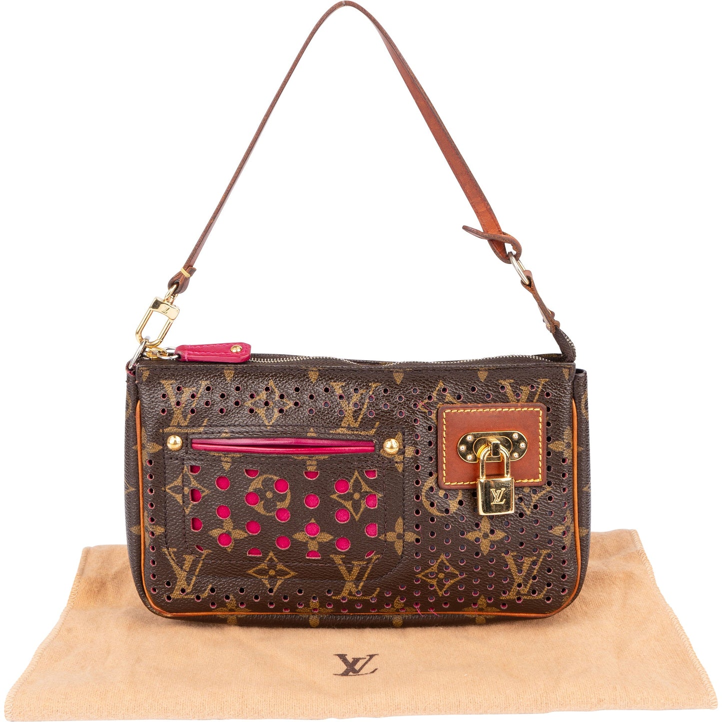 Louis Vuitton Limited Perforated Monogram Pochette Accessoire Handbag