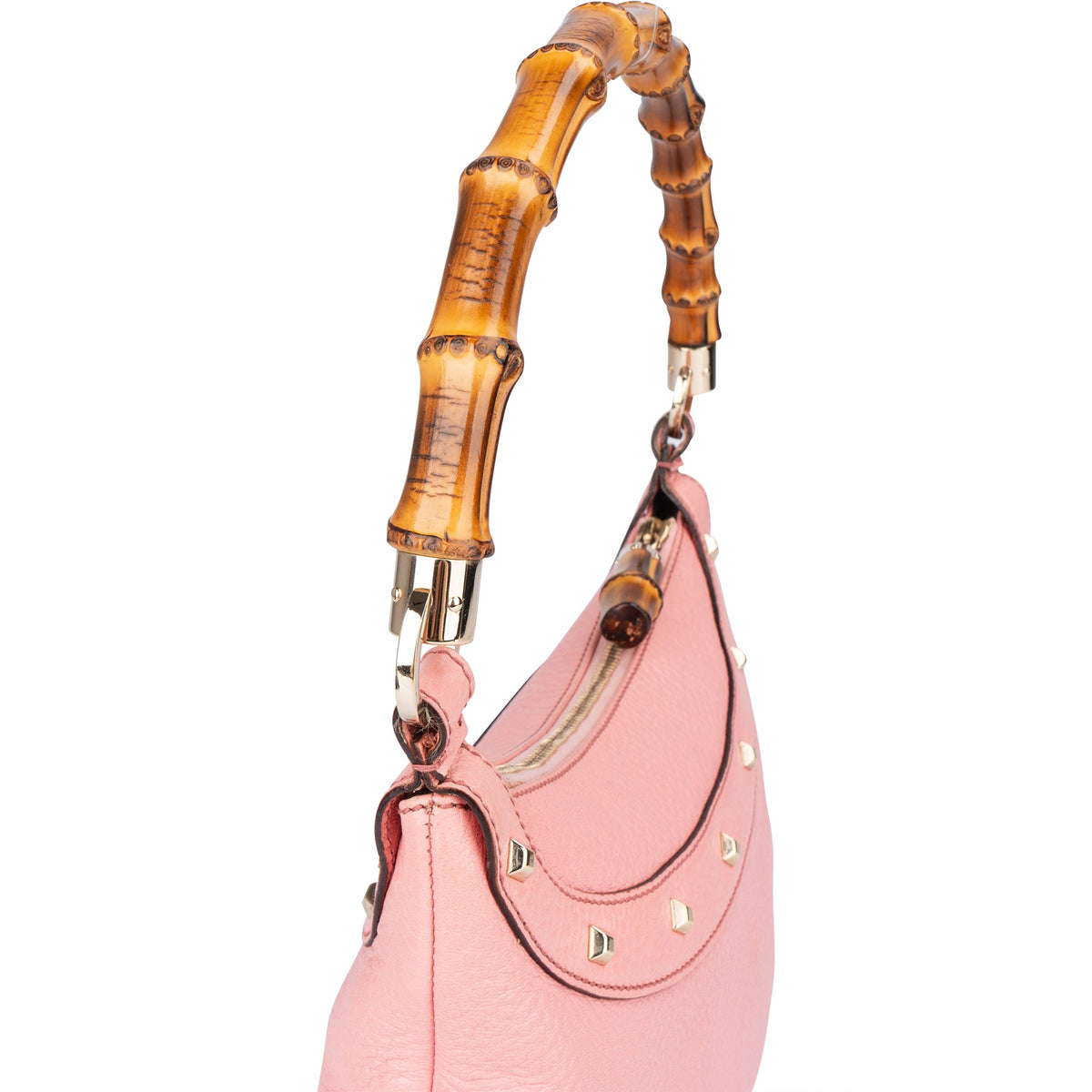 Gucci Bamboo aus rosa Leder – Ansicht 3