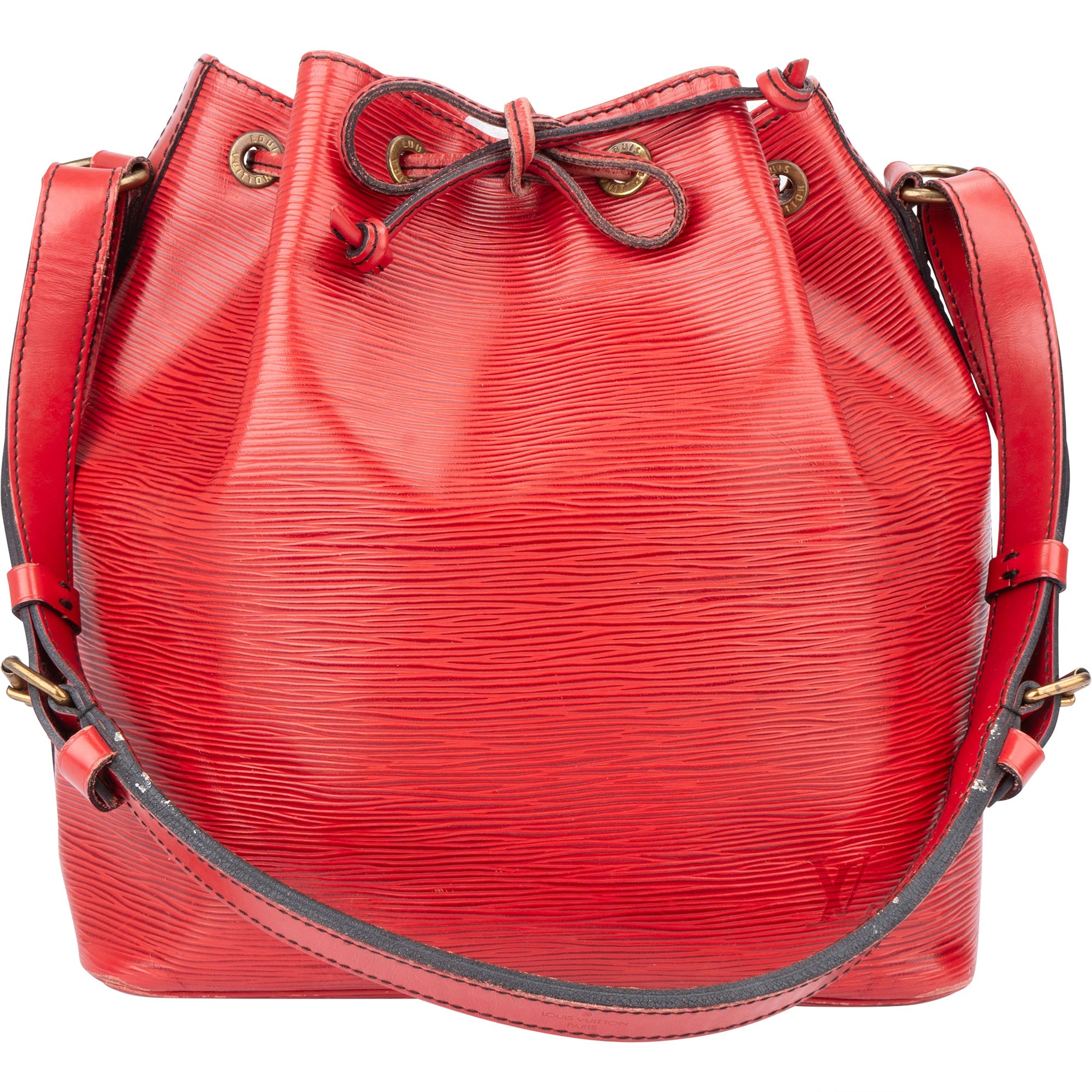 Louis Vuitton Rouge Epi Leather Sac Noe Petit Shoulder Bag