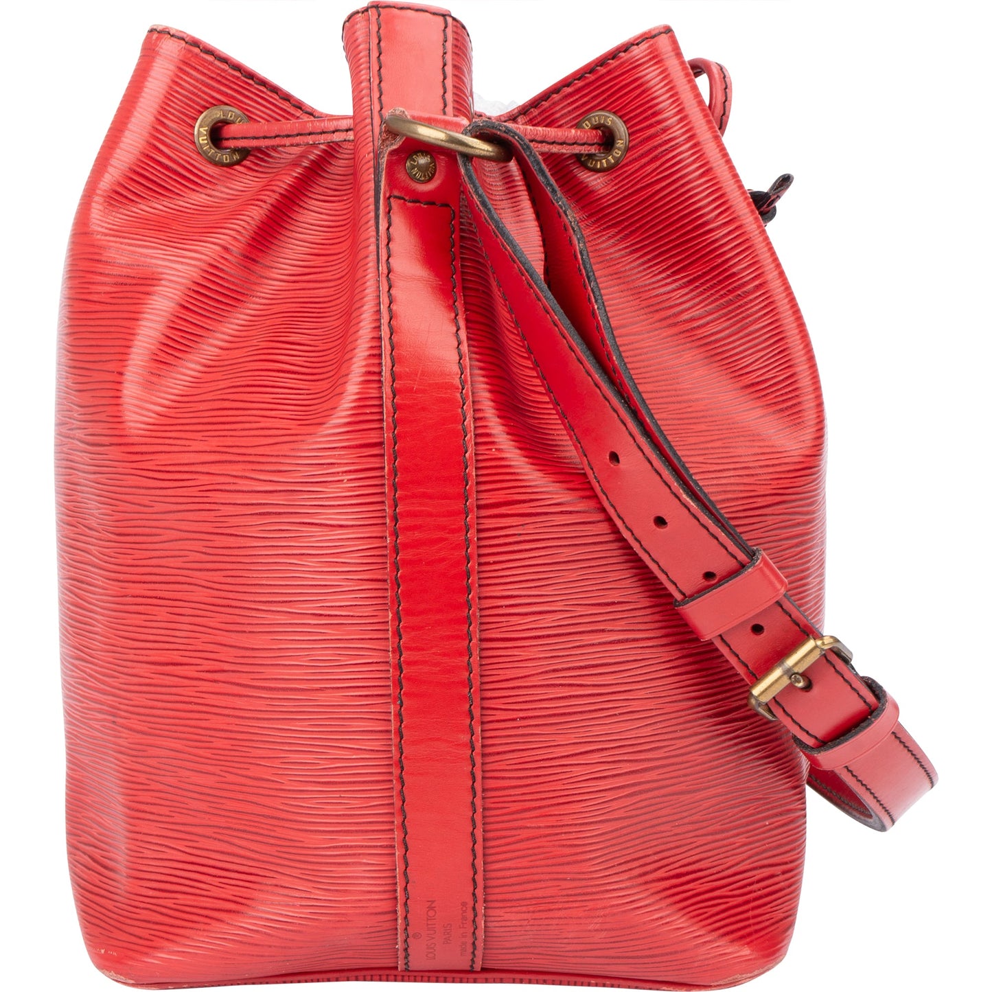 Louis Vuitton Rouge Epi Leather Sac Noe Petit Shoulder Bag