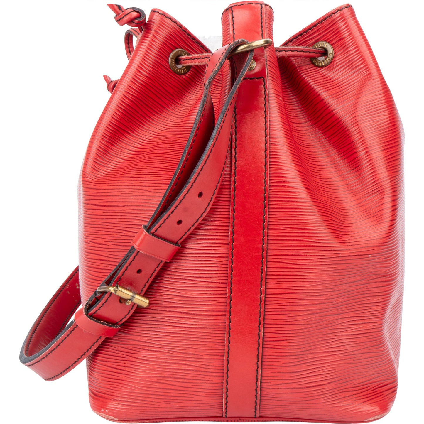 Louis Vuitton Rouge Epi Leather Sac Noe Petit Shoulder Bag