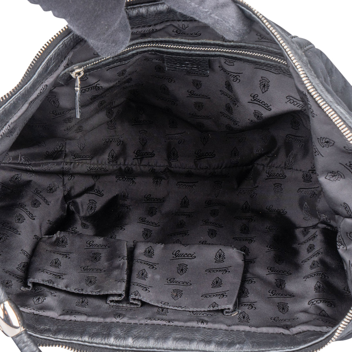 Gucci GG Monogram Bamboo Hobo Bag