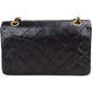 Chanel Quilted Lambskin 24K Gold Small Double Flap Crossbody Bag