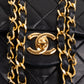 Chanel Quilted Lambskin 24K Gold Small Double Flap Crossbody Bag