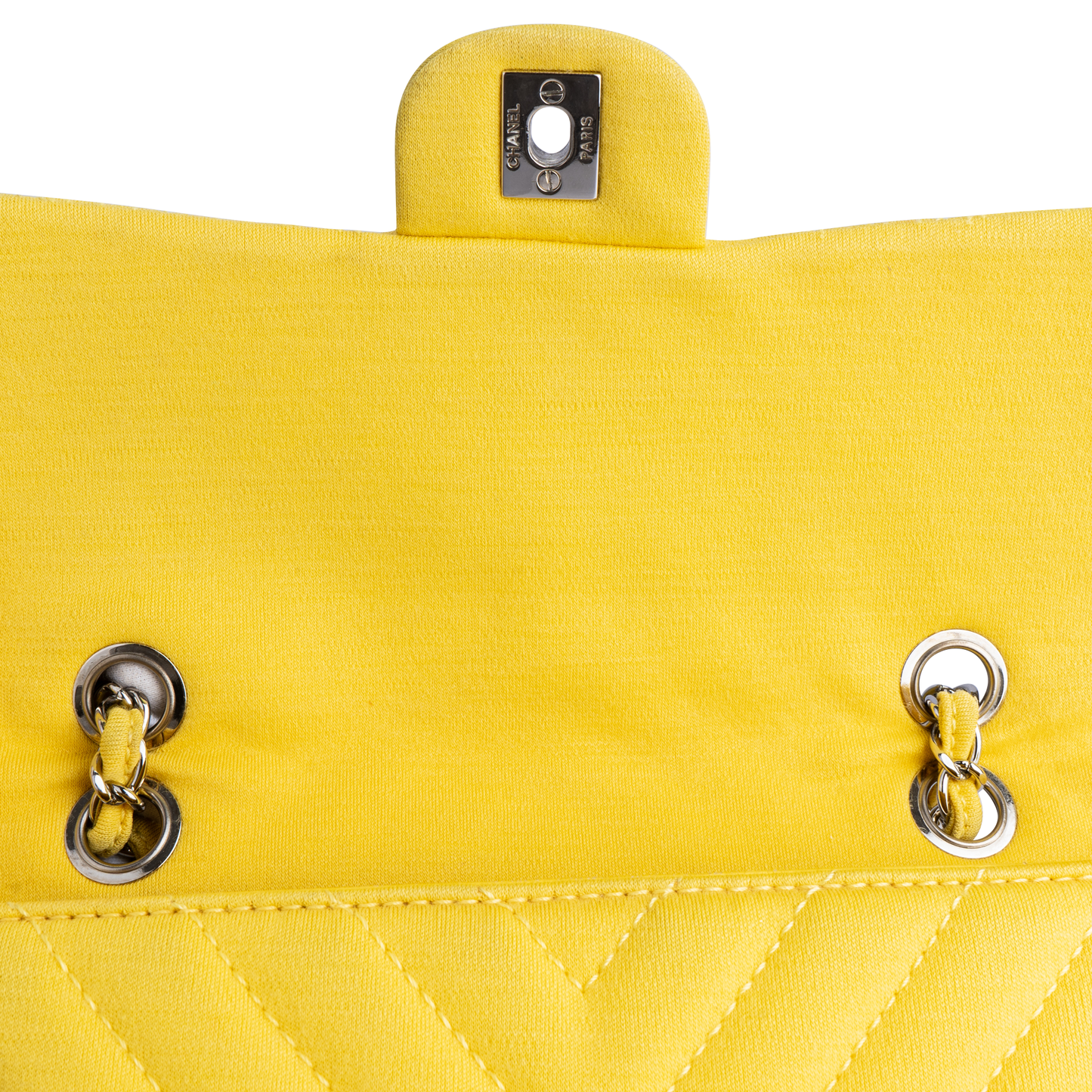 Chanel Yellow Chevron Medium Single Flap Bag