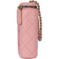 Chanel Pink Caviar Leather Mini Vertical Vanity Crossbody Bag