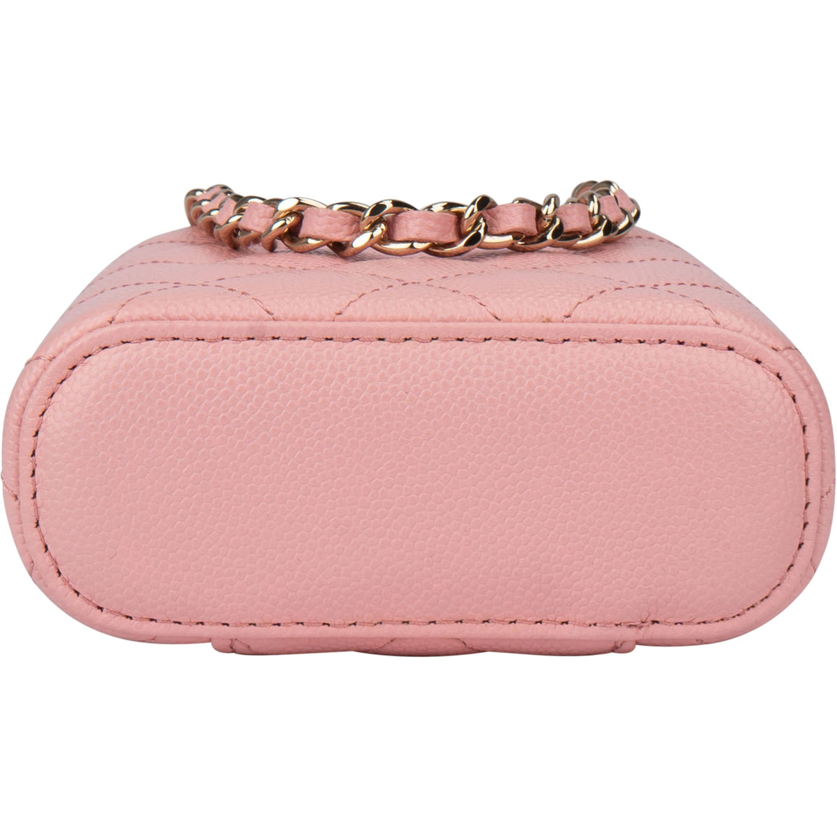 Chanel Pink Caviar Leather Mini Vertical Vanity Crossbody Bag