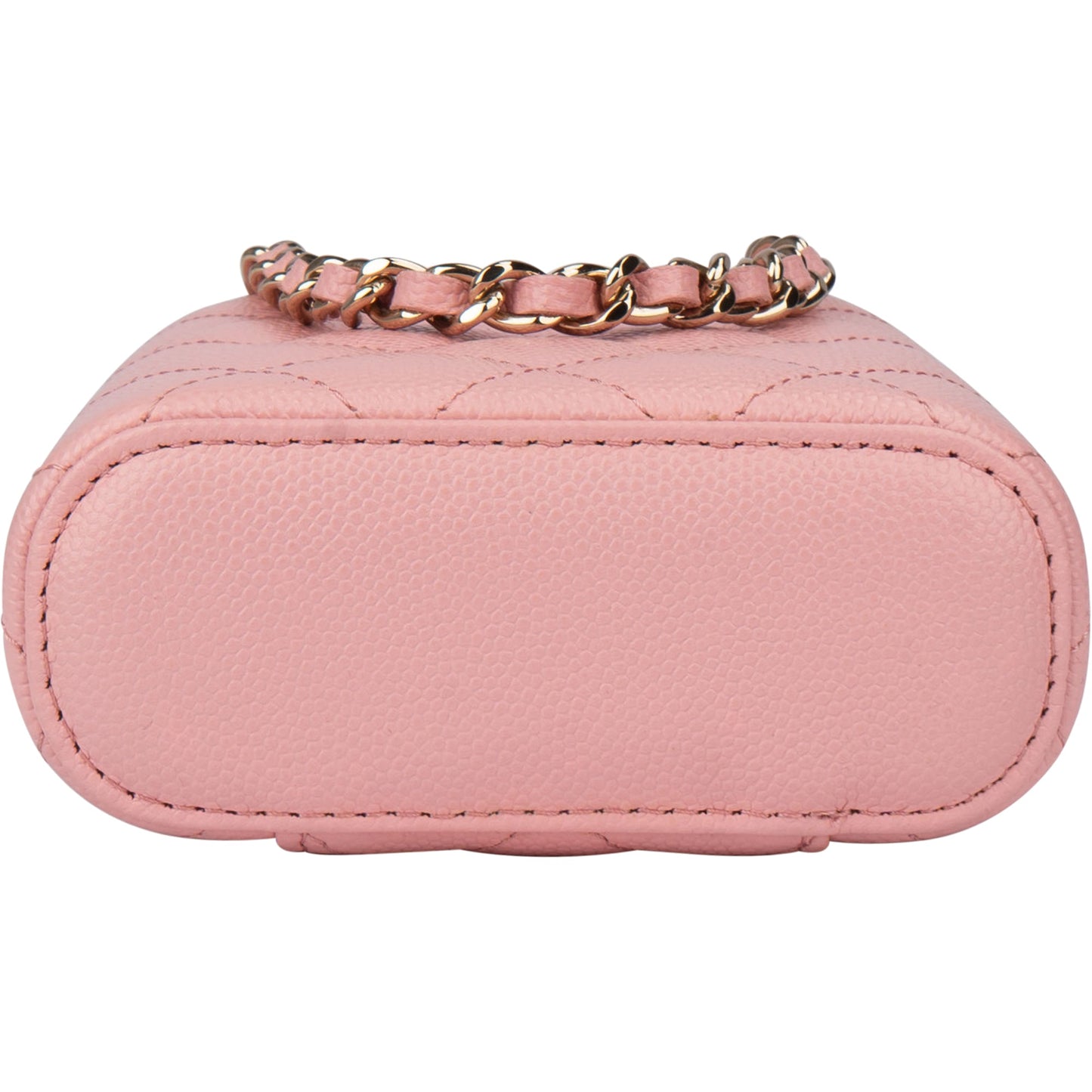 Chanel Pink Caviar Leather Mini Vertical Vanity Crossbody Bag