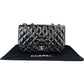 Chanel Quilted Patent Leather Palladium Jumbo Single Flap Crossbody Bag