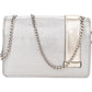Miu Miu Cromo Flap aus silbernem Leder – Ansicht 4