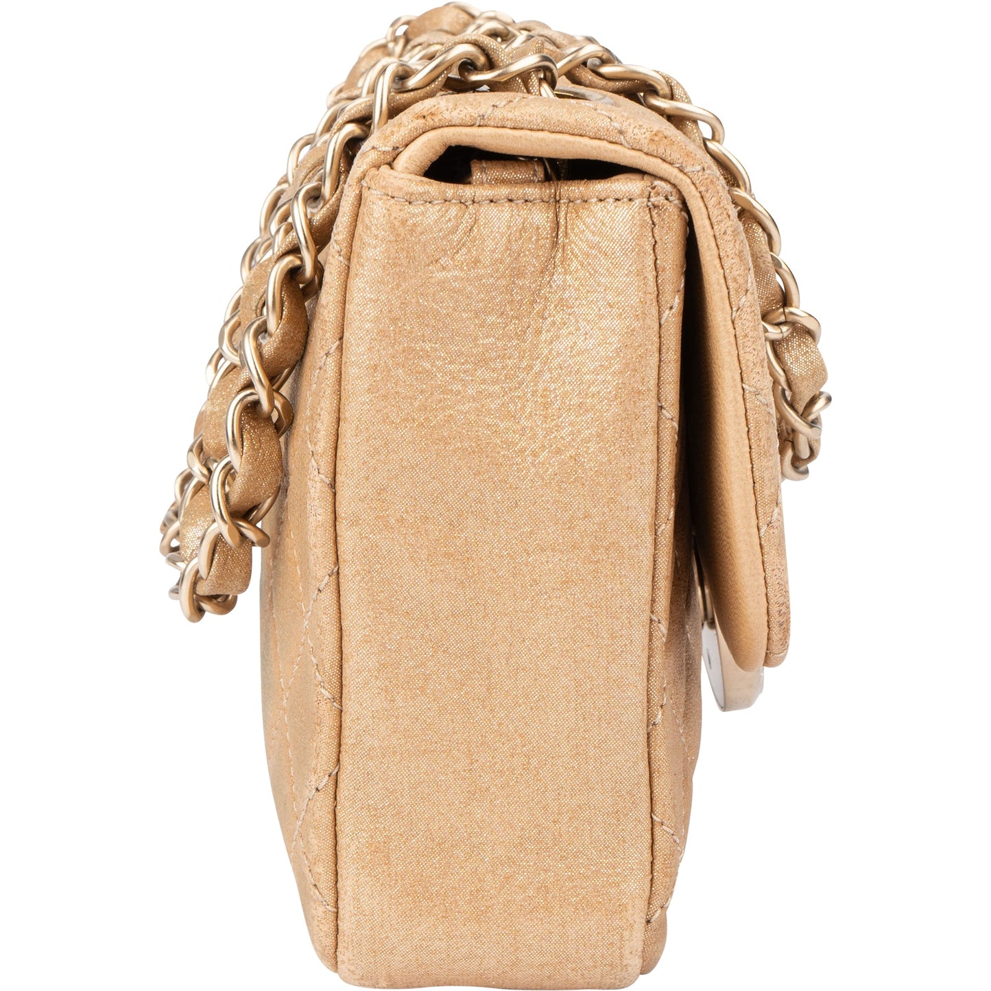 Chanel Quilted Pearl CC Single Flap Crossbody Bag