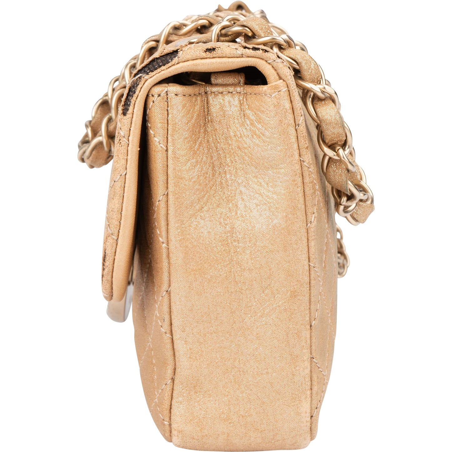 Chanel Quilted Pearl CC Single Flap Crossbody Bag