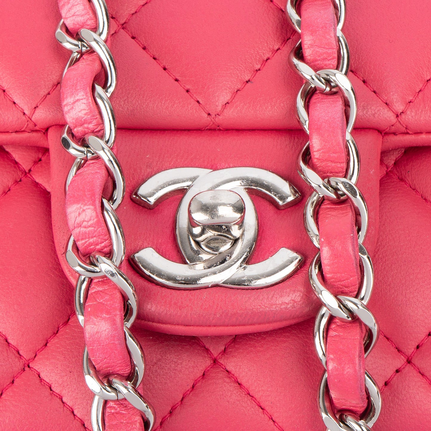Chanel Quilted Lambskin Single Flap Crossbody Bag