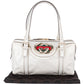 Gucci White Leather GG Britt Handbag