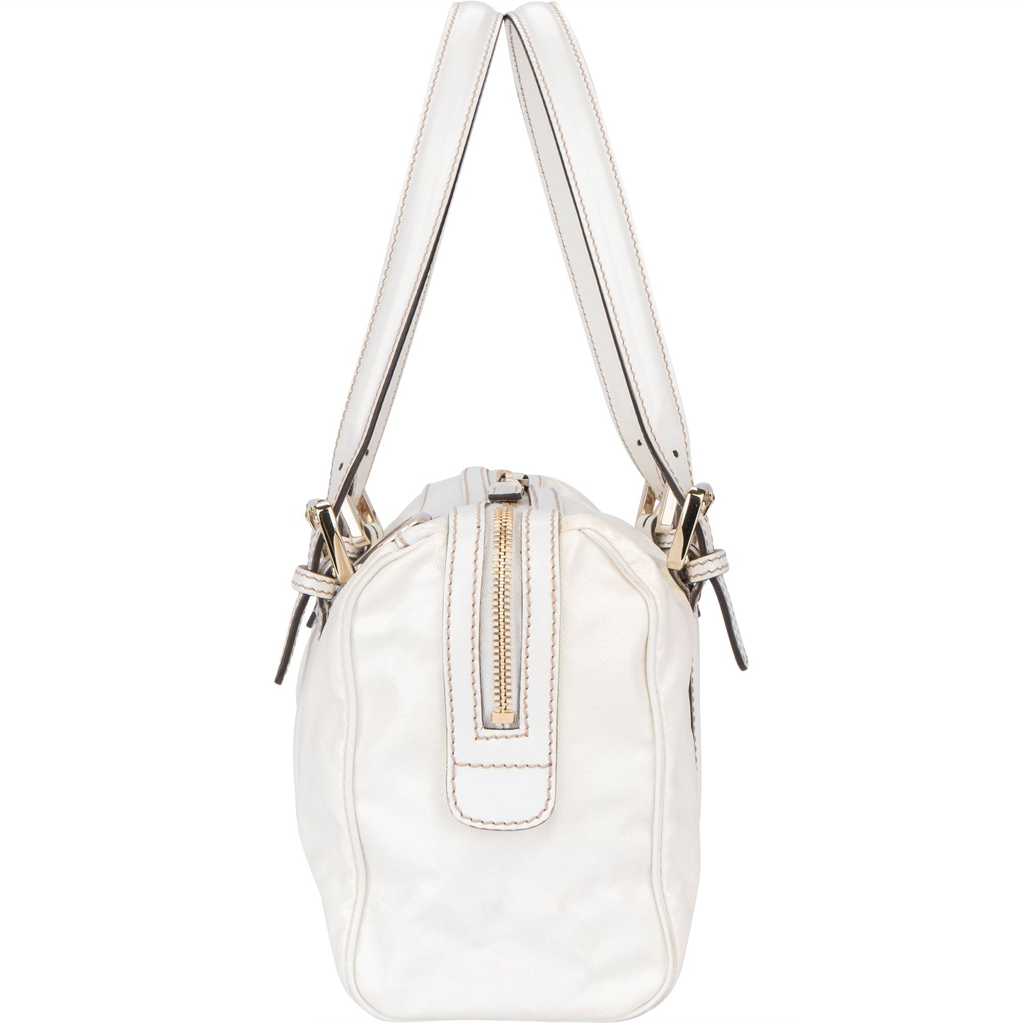 Gucci White Leather GG Britt Handbag