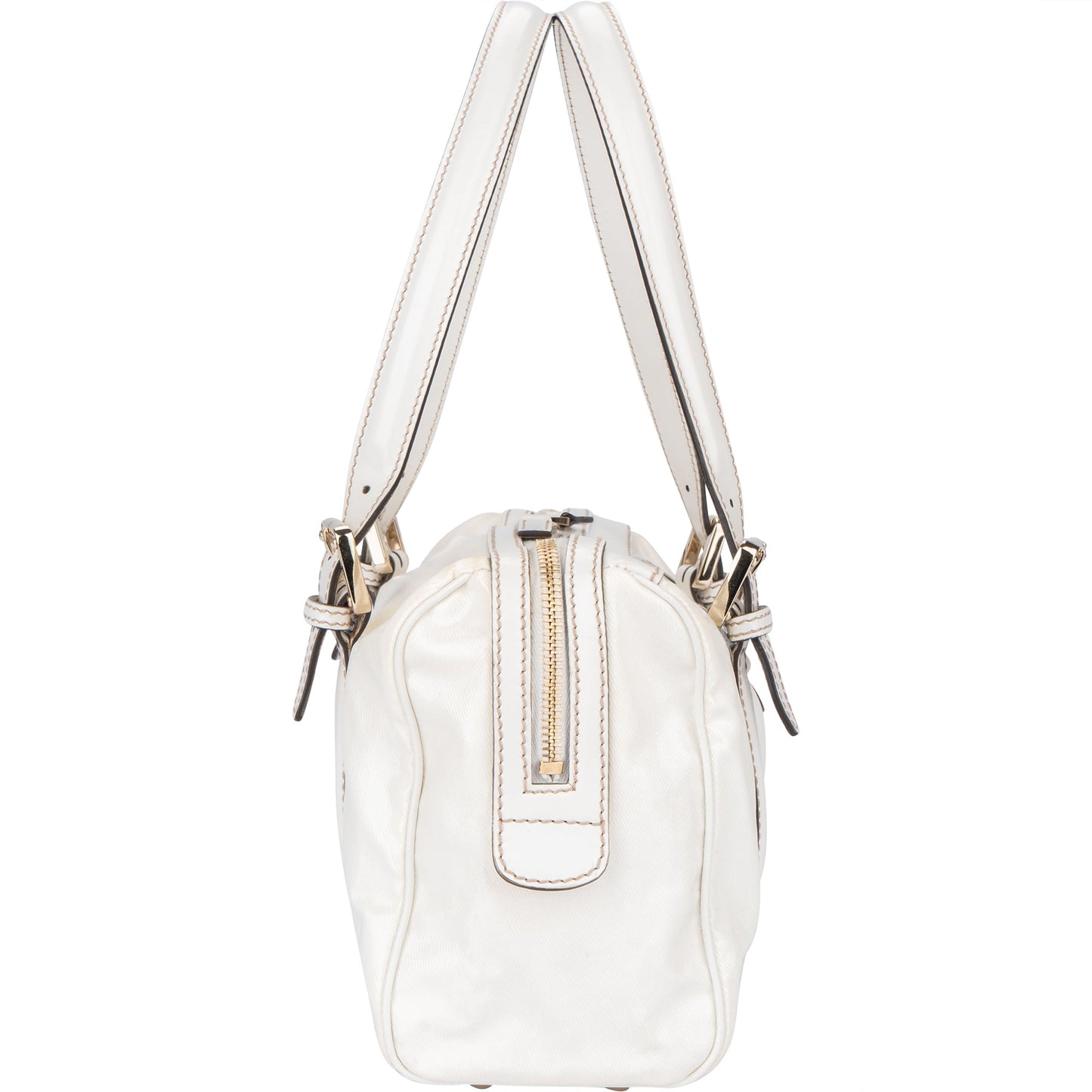 Gucci White Leather GG Britt Handbag