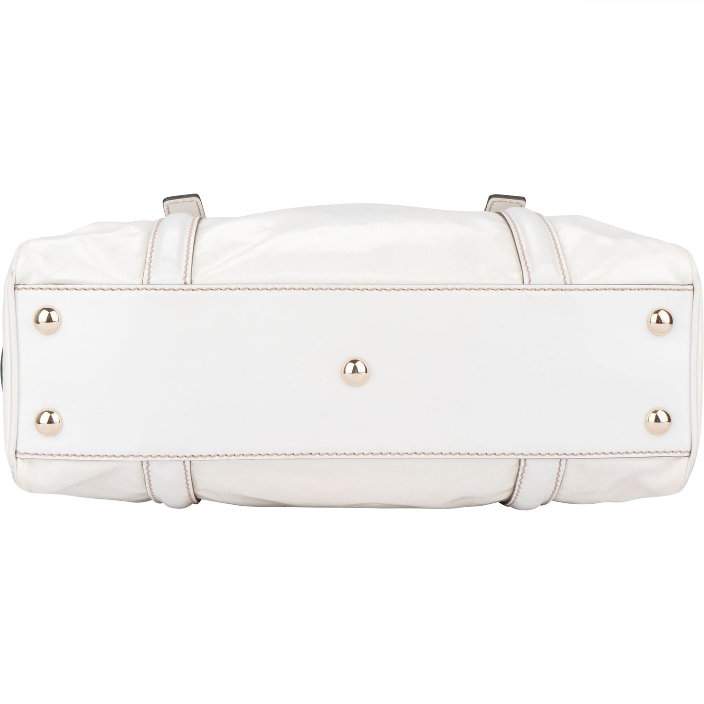 Gucci White Leather GG Britt Handbag