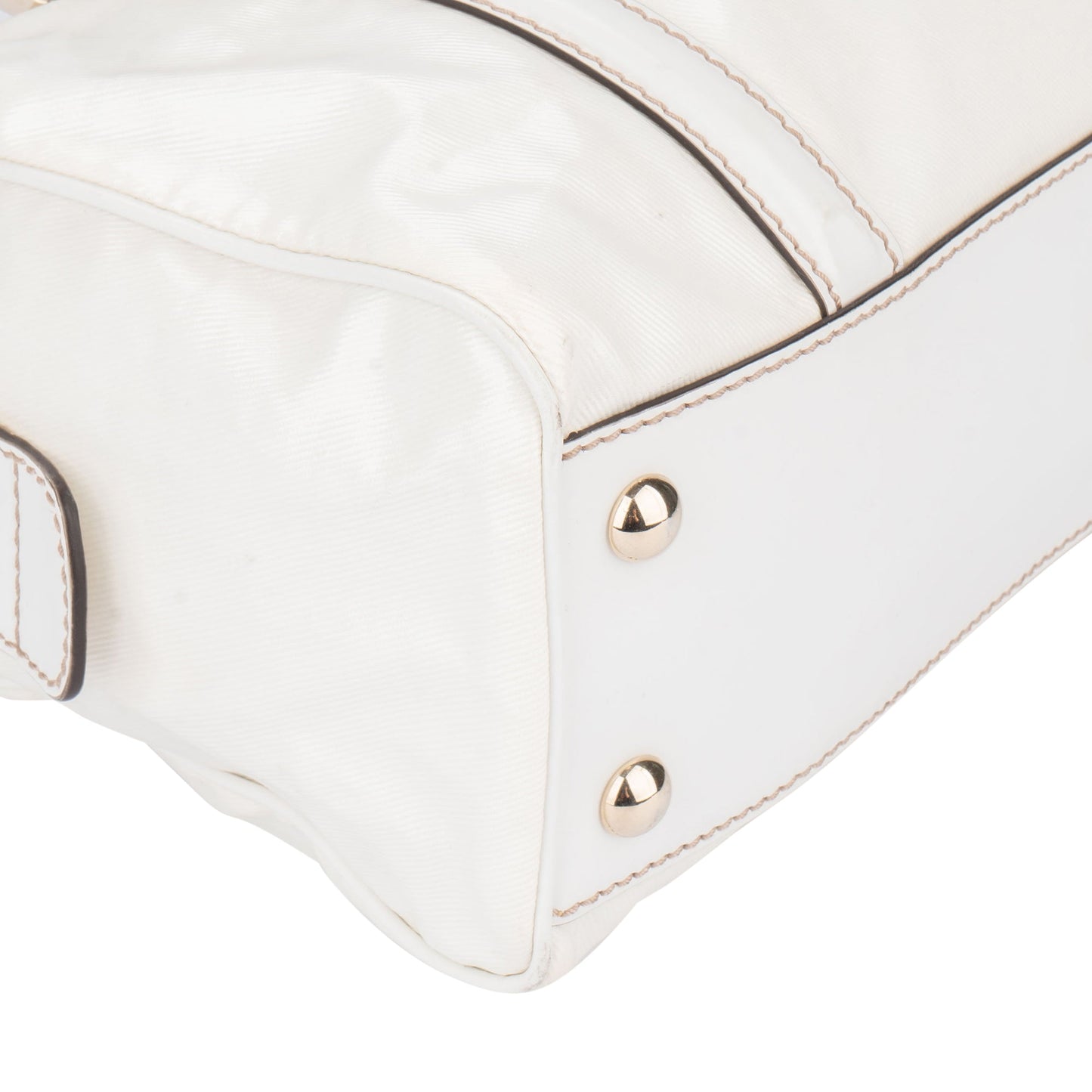 Gucci White Leather GG Britt Handbag