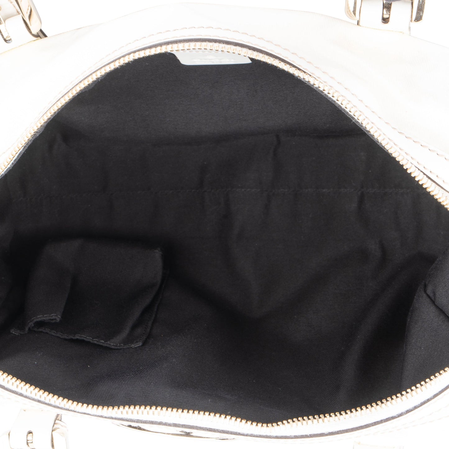Gucci White Leather GG Britt Handbag
