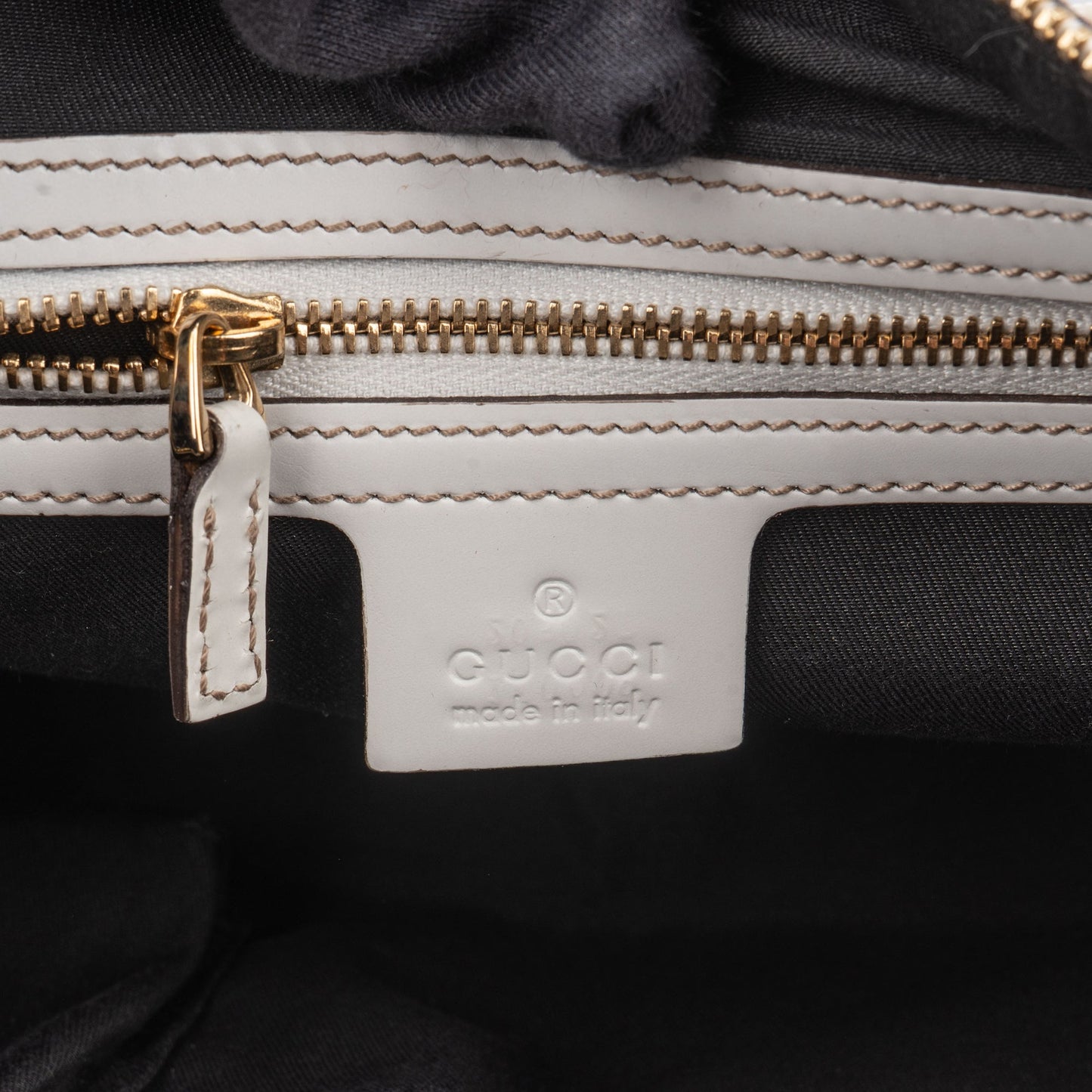 Gucci White Leather GG Britt Handbag