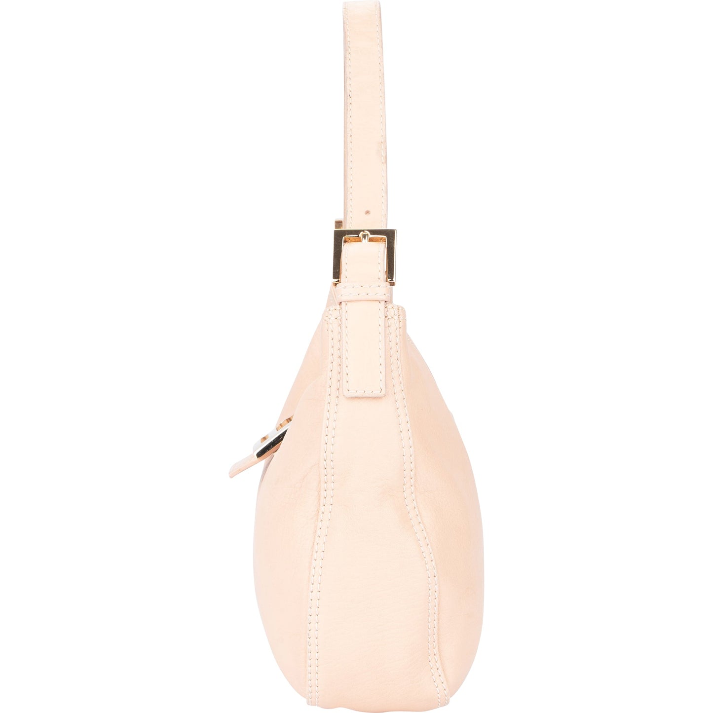 Fendi FF Rose Leather Baguette Handbag
