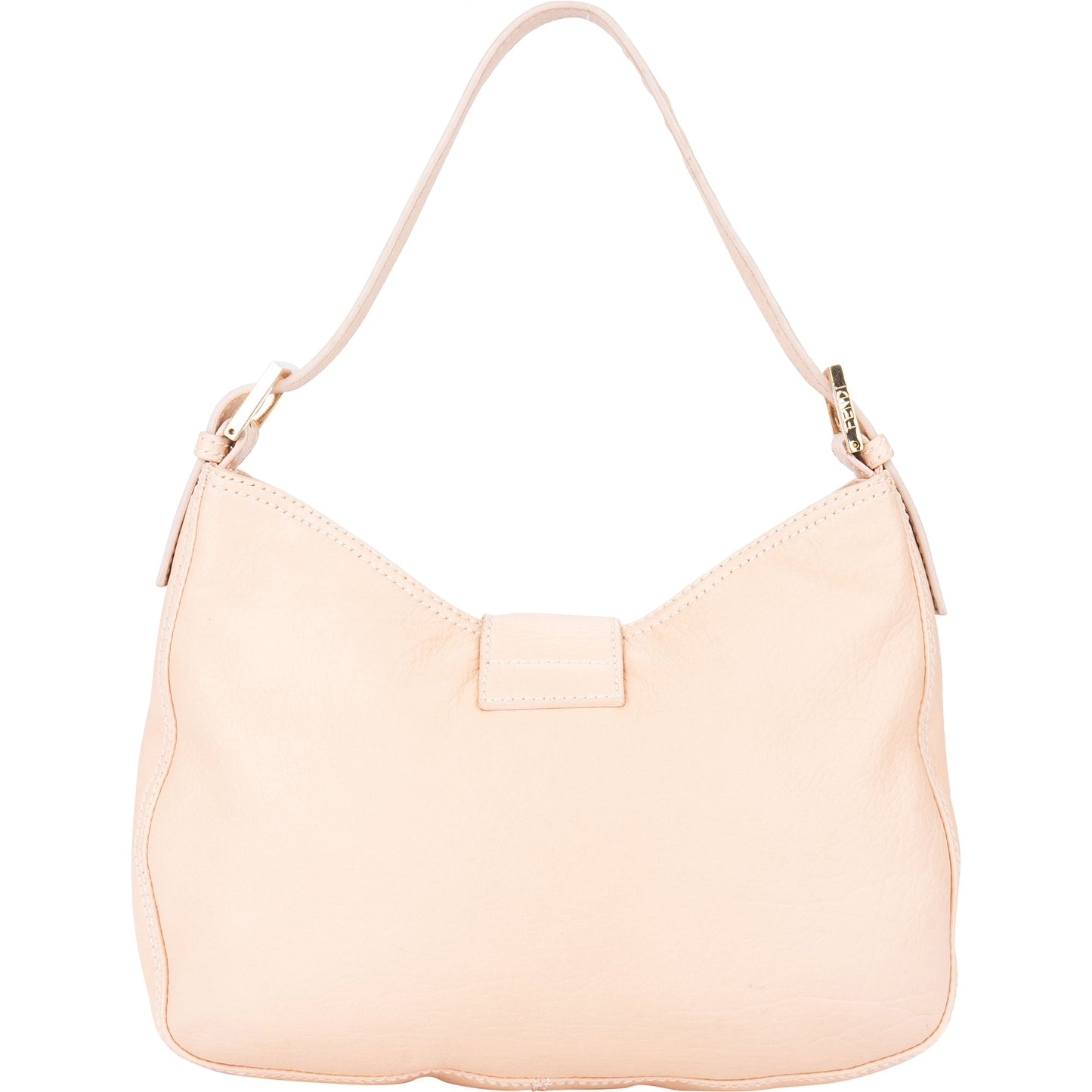 Fendi FF Rose Leather Baguette Handbag