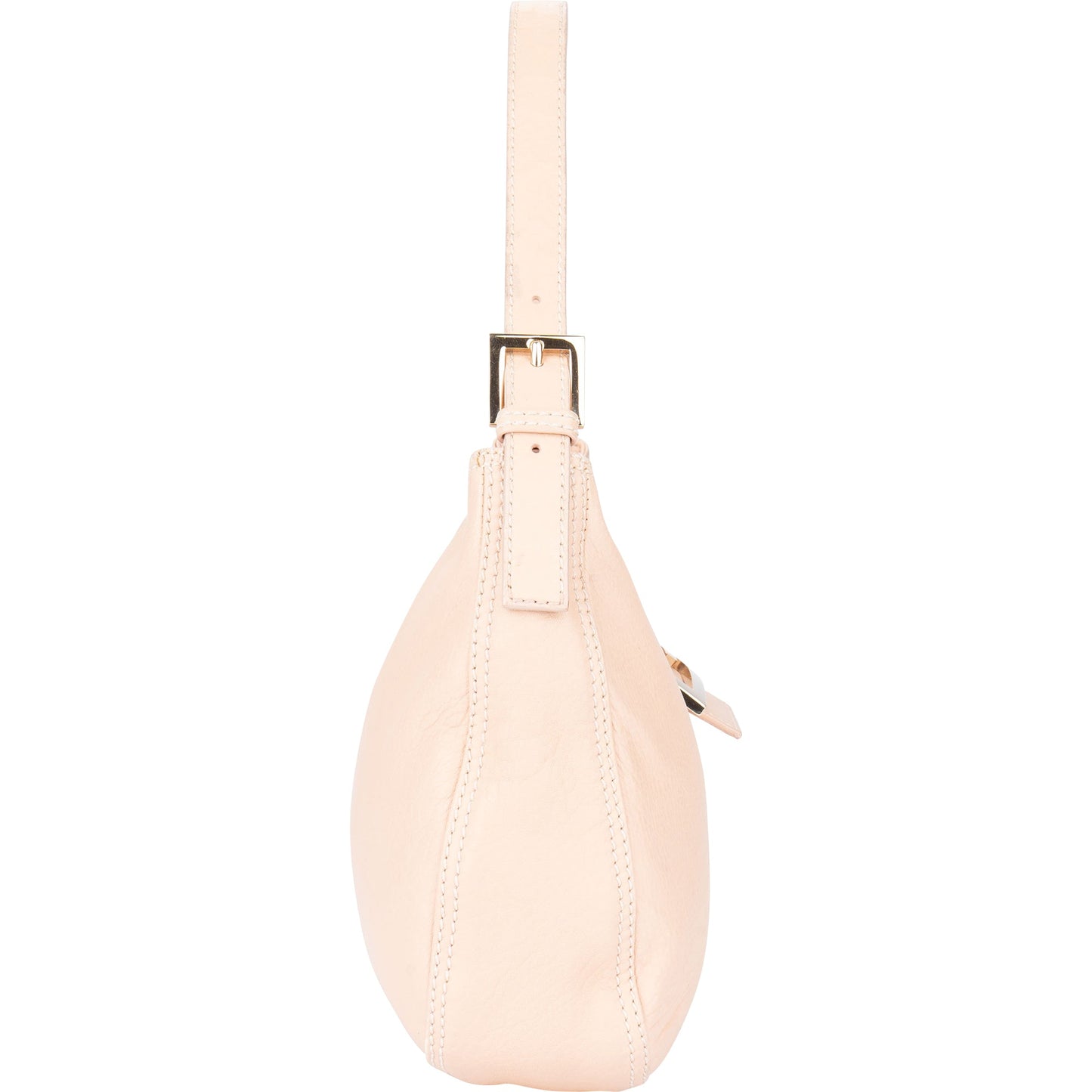 Fendi FF Rose Leather Baguette Handbag