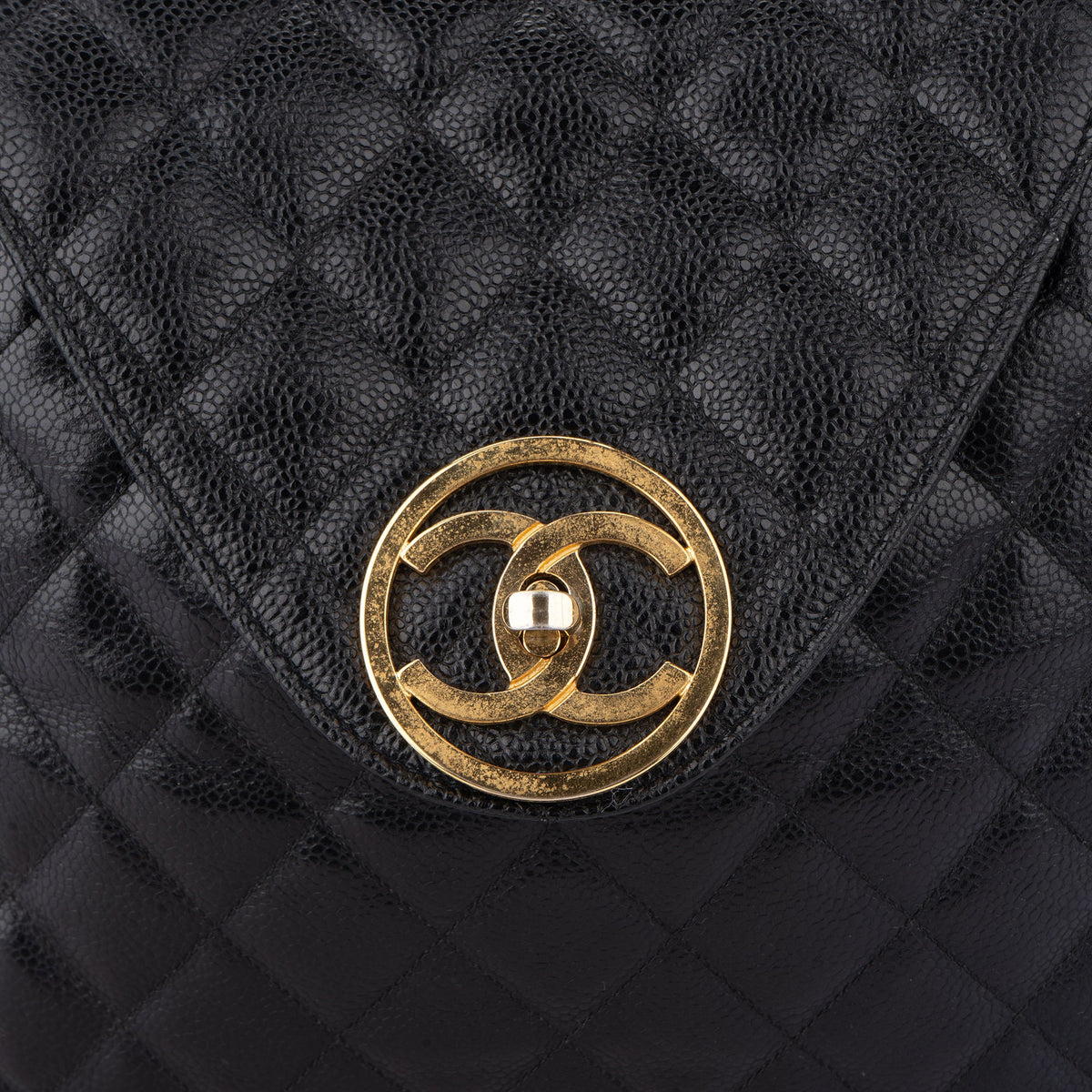 Chanel Quilted Caviar Leather Chain Backpack