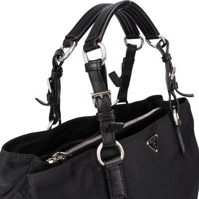 Prada Black Nylon Triangle Handbag