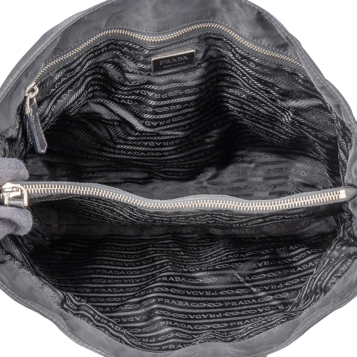 Prada Black Nylon Triangle Handbag