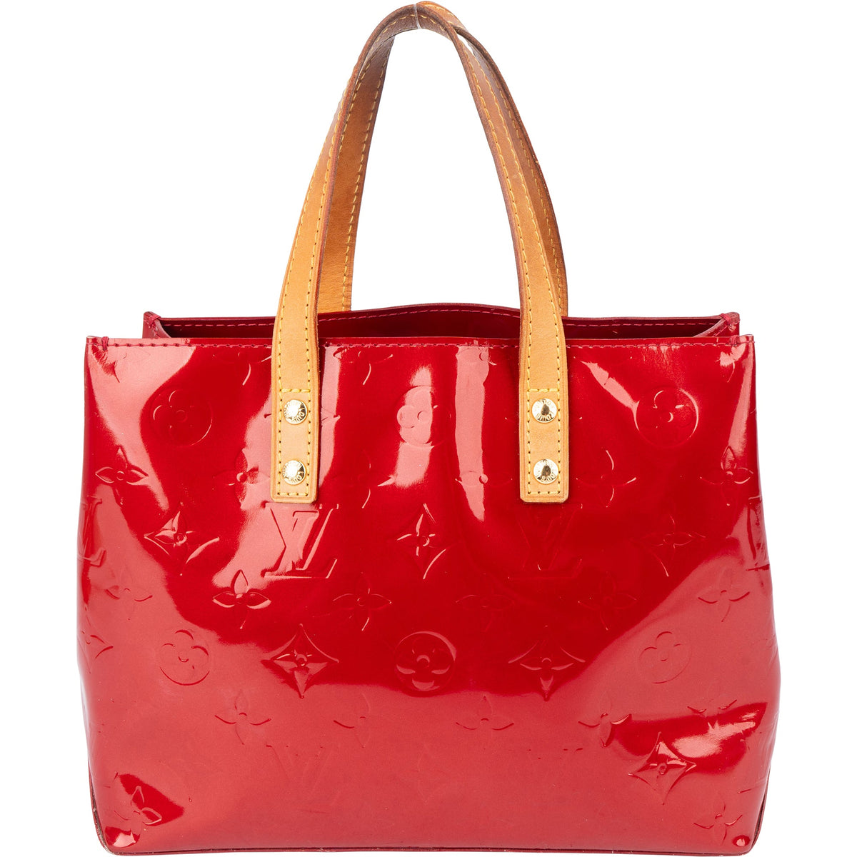 Louis Vuitton Red Vernis Monogram Reade PM Handbag