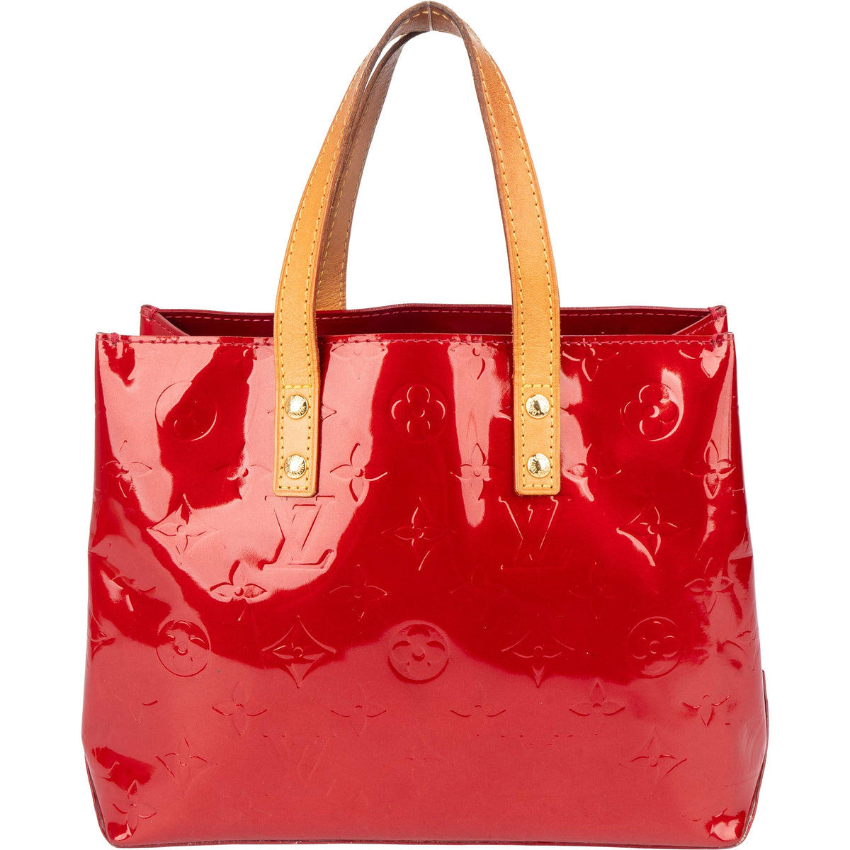 Louis Vuitton Red Vernis Monogram Reade PM Handbag