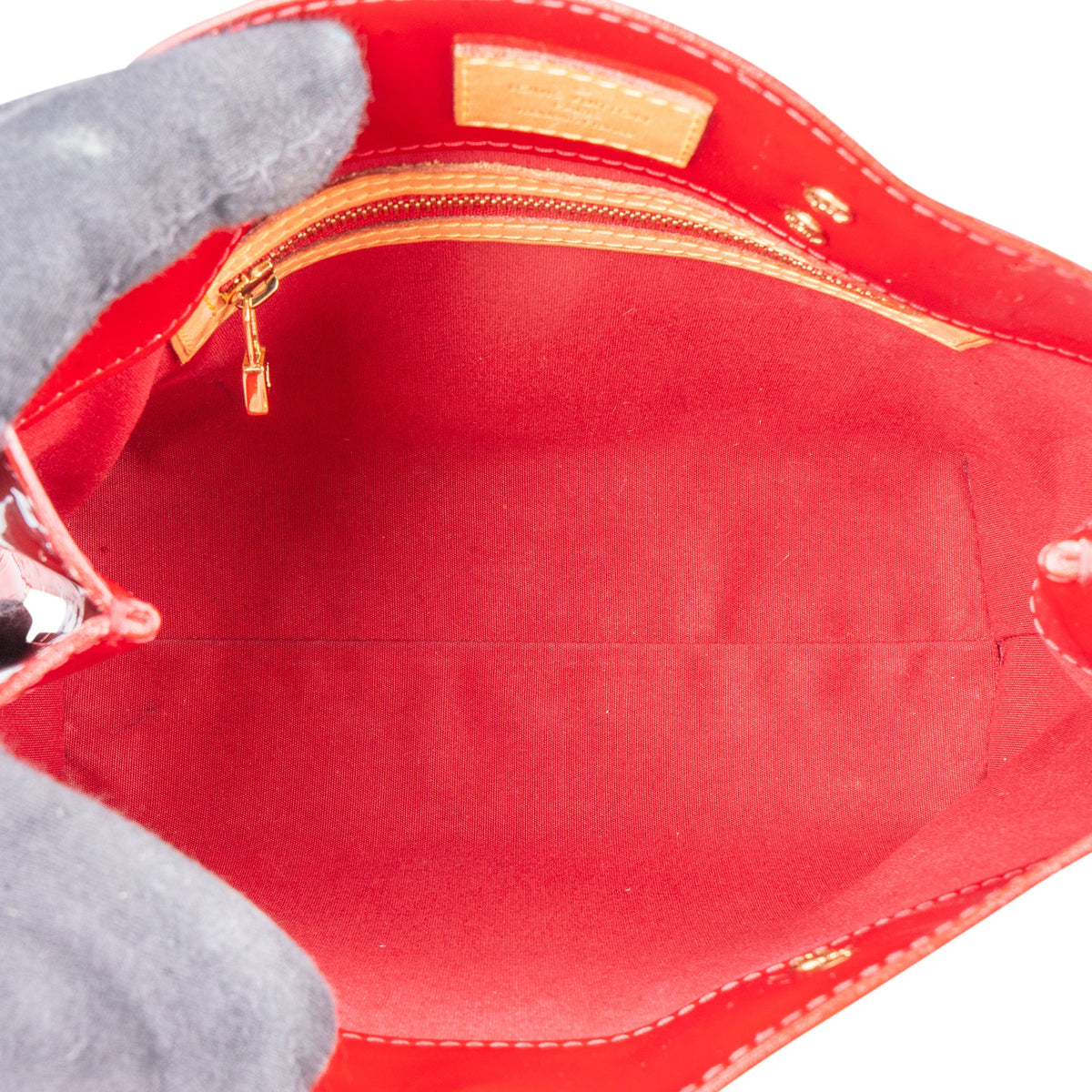 Louis Vuitton Red Vernis Monogram Reade PM Handbag