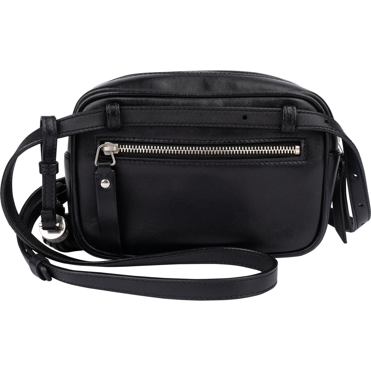 Saint Laurent Black Chevron Leather Lou Crossbody Bum Bag