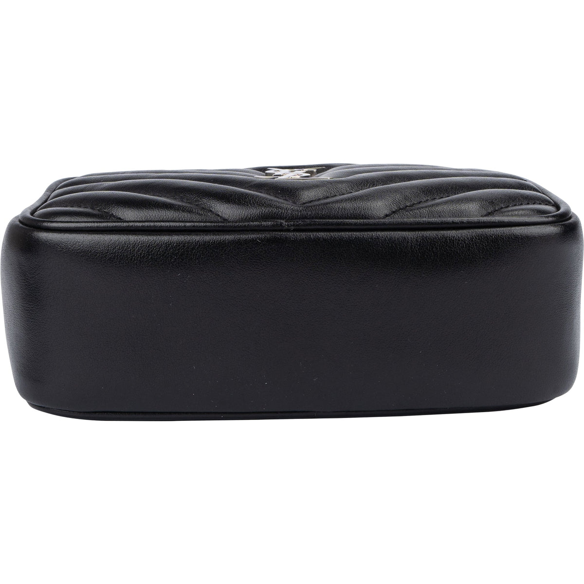 Saint Laurent Black Chevron Leather Lou Crossbody Bum Bag