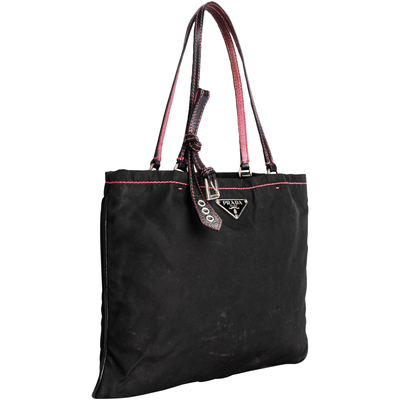 Prada Black Nylon Triangle Handbag