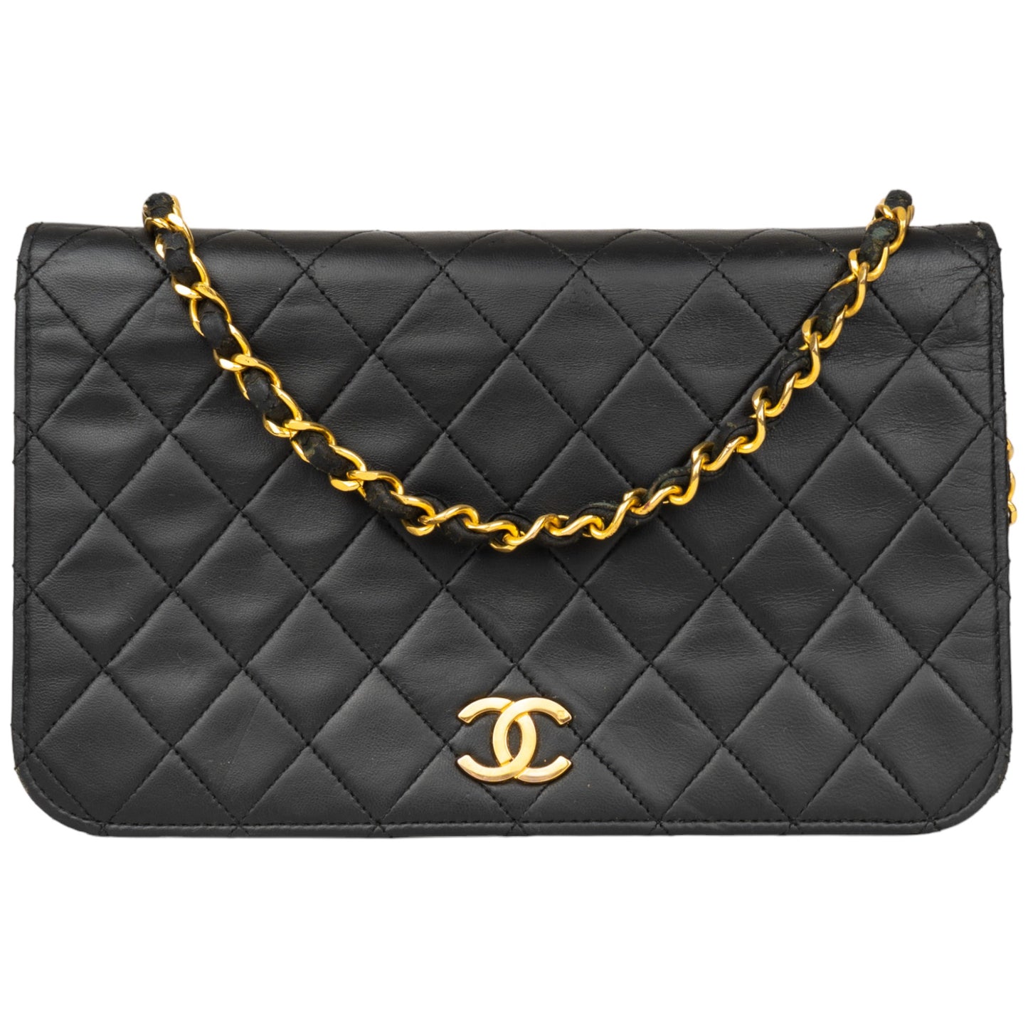 CHANEL QUILTED LAMBSKIN 24K GOLD SINGLE FLAP