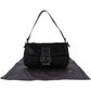 Fendi Black Fur Baguette Shoulder Bag